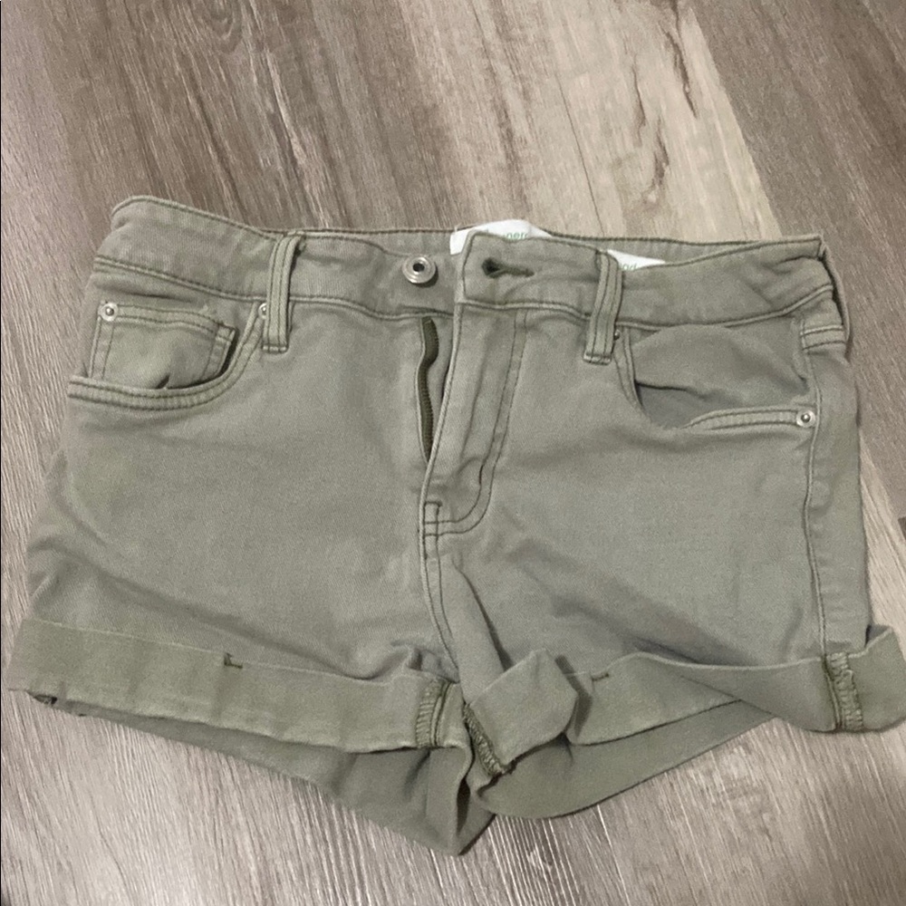 Women's Casual Green Shorts